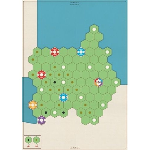 Age of Steam Deluxe: France and Poland Maps