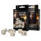 Classic Runic Beige And Blue Dice Set
