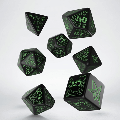 Call of Cthulhu Black and Green Dice Set