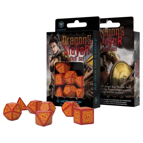 Dragon Slayer Red And Orange Dice Set