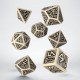 Dwarven Beige and Black Dice Set Dwarven Beige and Black Dice Set