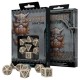 Dwarven Beige and Black Dice Set Dwarven Beige and Black Dice Set