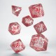 Elvish Translucent And Red Dice Set