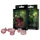 Elvish Translucent And Red Dice Set