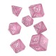 Elvish Shimmering Pink and White Dice Set Elvish Shimmering Pink and White Dice Set