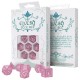 Elvish Shimmering Pink and White Dice Set Elvish Shimmering Pink and White Dice Set